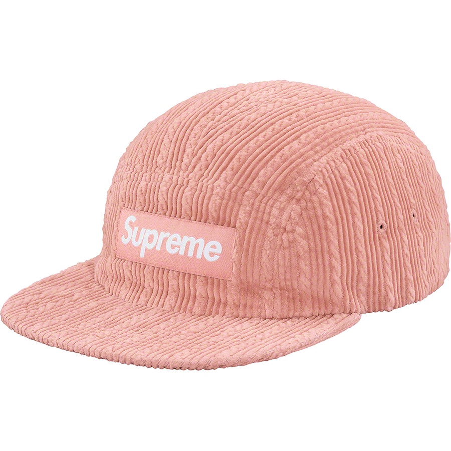 Supreme Rope Corduroy Camp Cap (SS19) - Pink - $48