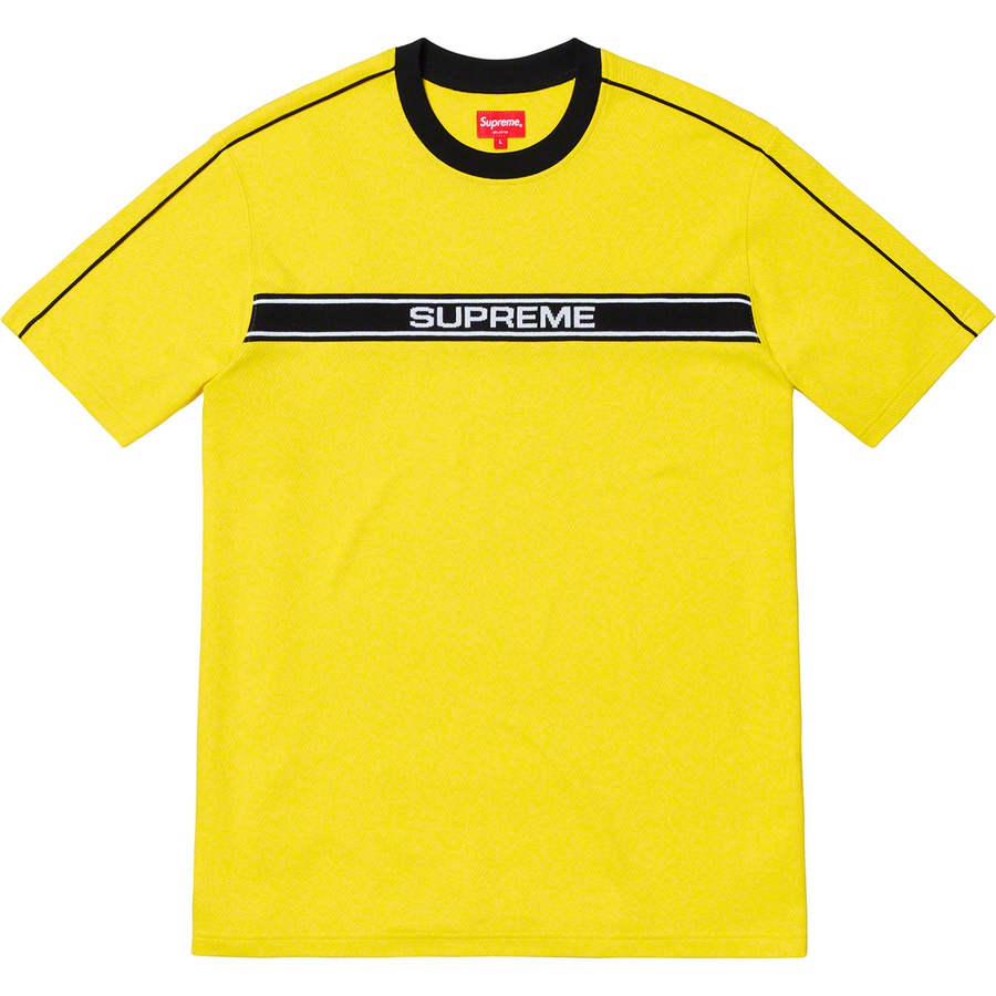 Supreme Chest Stripe Logo S S Top (SS19) - Yellow - $88