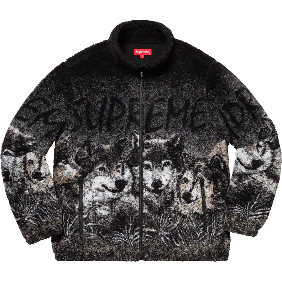 Supreme Wolf Fleece Jacket (SS19) - Black - $198