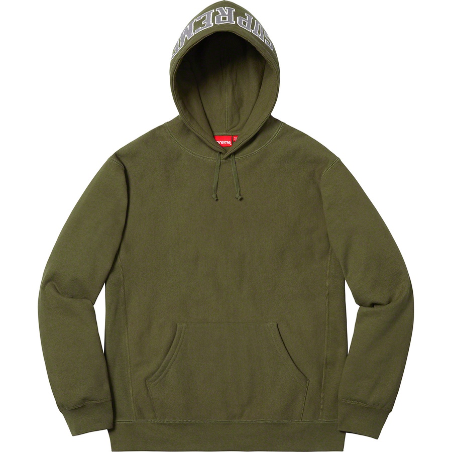 Supreme Sequin Arc Hooded Sweatshirt (SS19) - Dark Olive - $158