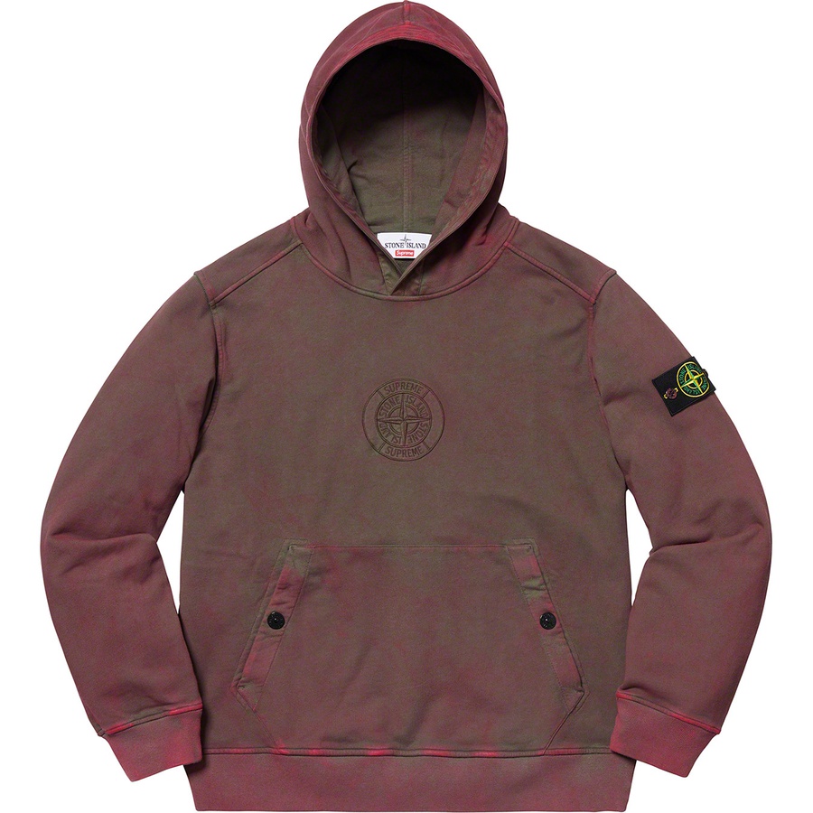 Supreme Supreme Stone Island Hooded Sweatshirt (SS19) - Red - $328