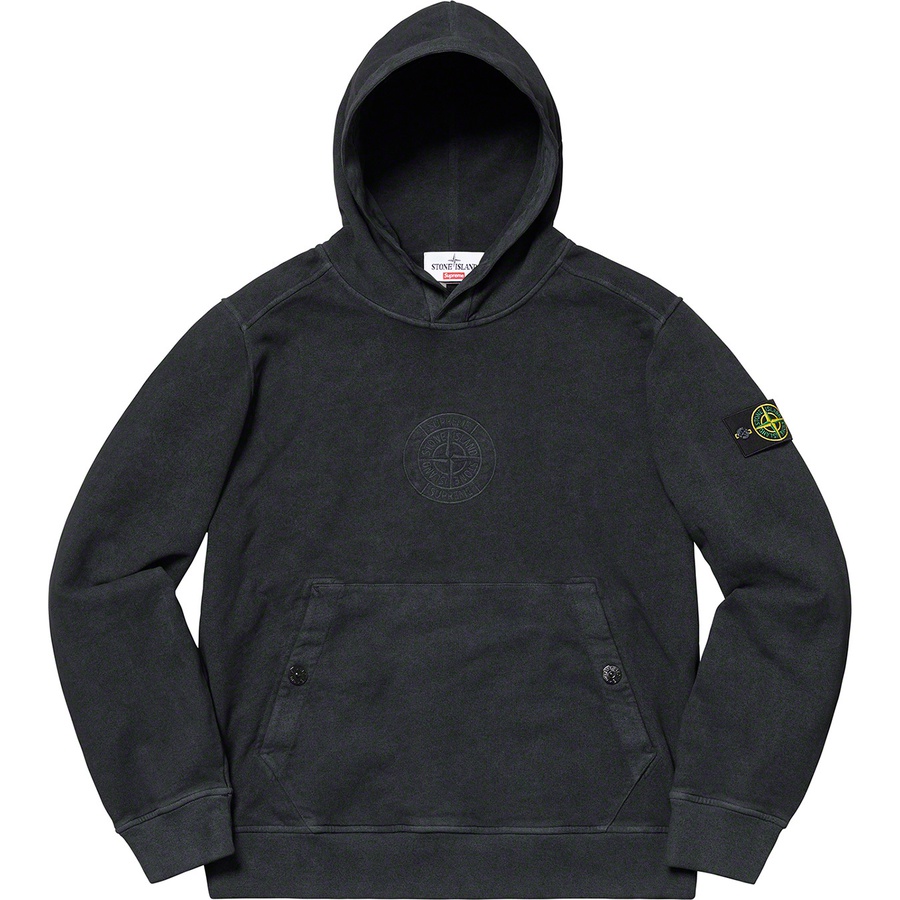 Supreme Supreme Stone Island Hooded Sweatshirt (SS19) - Black - $328