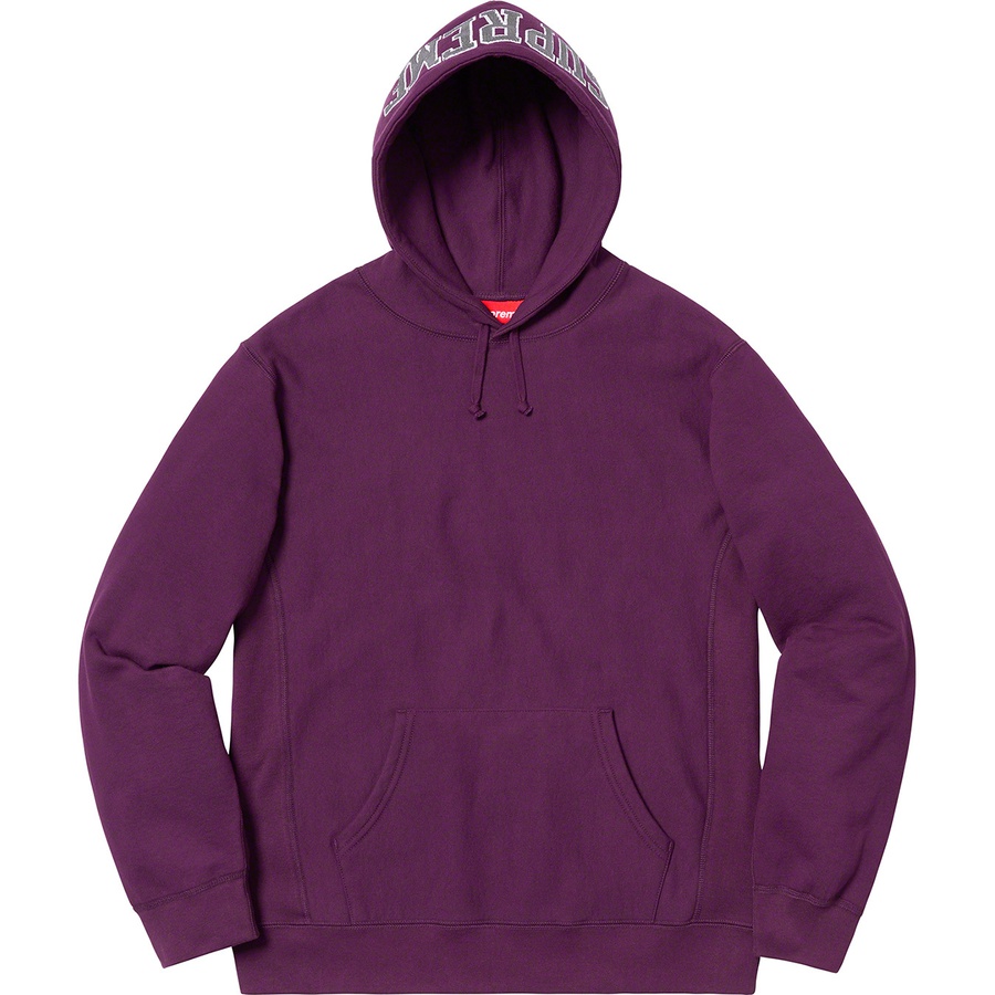 Supreme Sequin Arc Hooded Sweatshirt (SS19) - Eggplant - $158