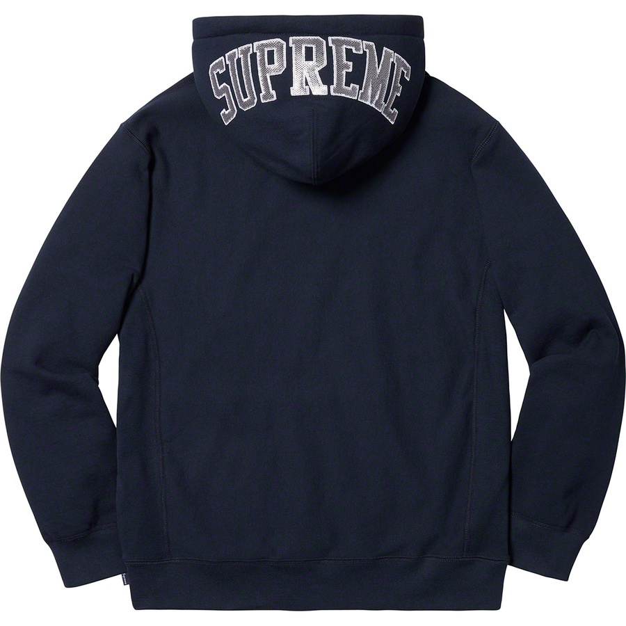 Supreme Sequin Arc Hooded Sweatshirt (SS19) - Navy - $158