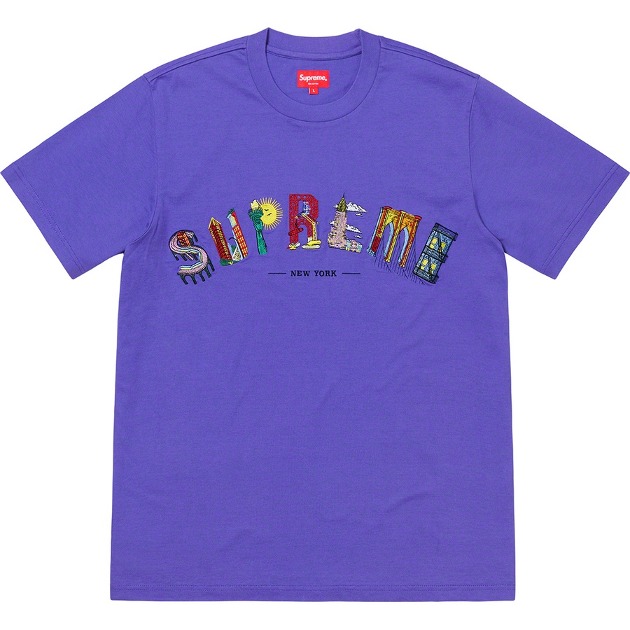 Supreme City Arc Tee (SS19) - Dusty Purple - $98