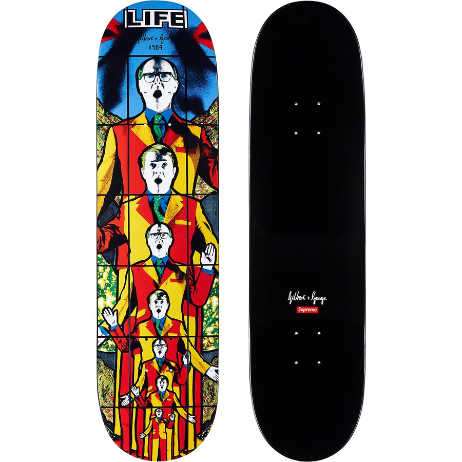 Supreme Gilbert & George Supreme LIFE Skateboard (SS19) - 8.25" x 32" - $88