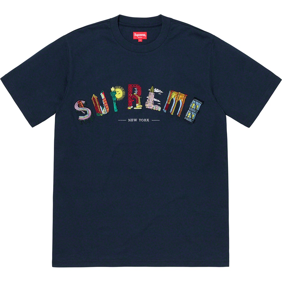 Supreme City Arc Tee (SS19) - Navy - $98