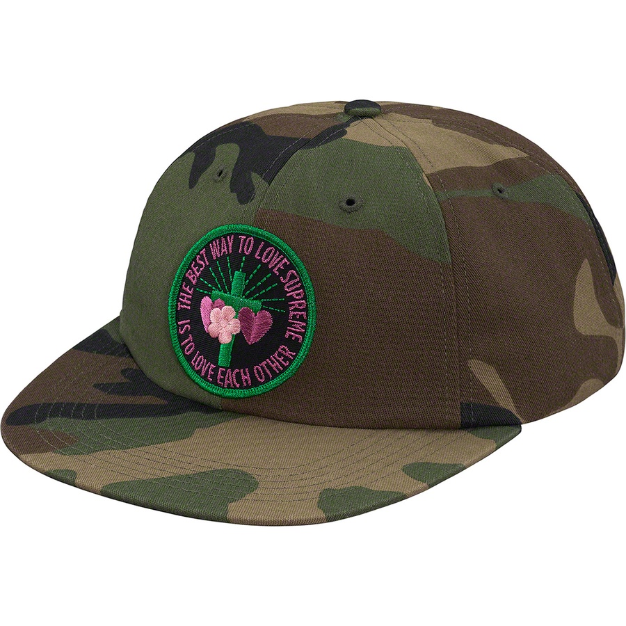 Supreme Love Each Other 6-Panel (SS19) - Woodland Camo - $44
