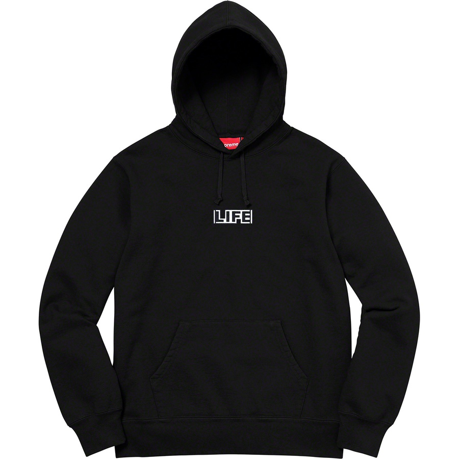 Supreme Gilbert & George Supreme LIFE Hooded Sweatshirt (SS19) - Black - $158