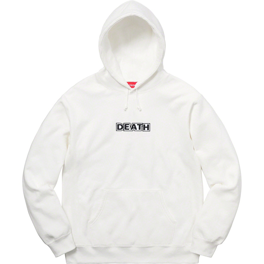 Supreme Gilbert & George Supreme DEATH Hooded Sweatshirt (SS19) - White - $158