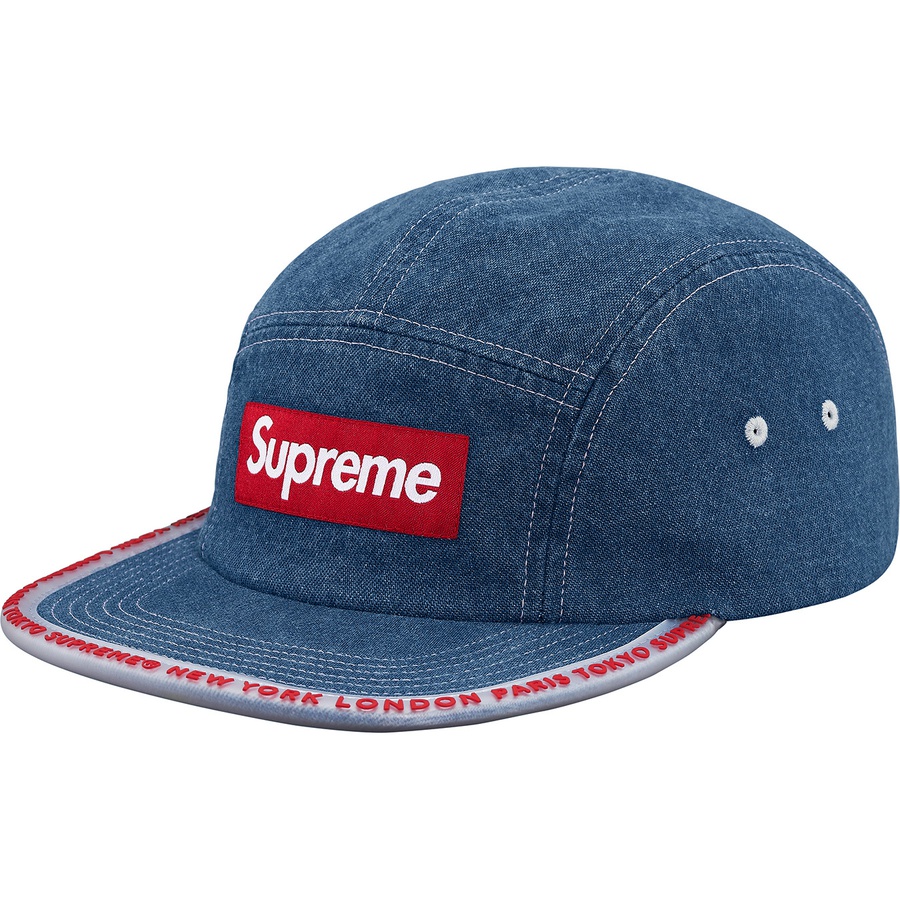 Supreme Worldwide Visor Tape Camp Cap (SS19) - Denim - $48