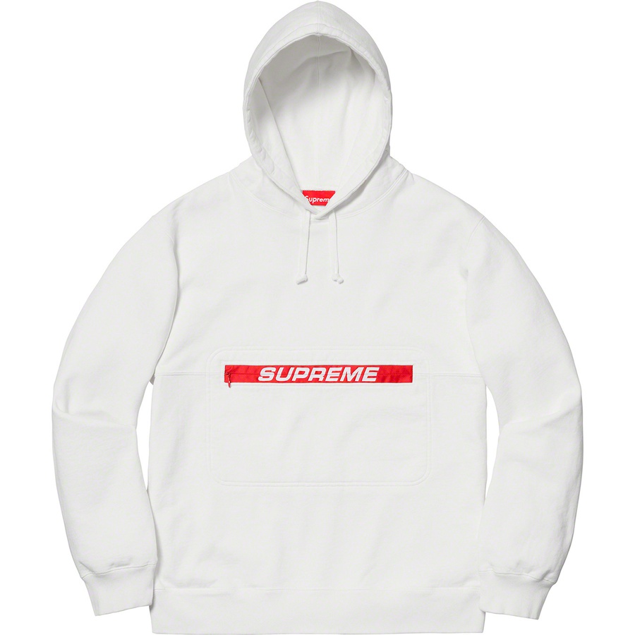 Supreme Zip Pouch Hooded Sweatshirt (SS19) - White - $148