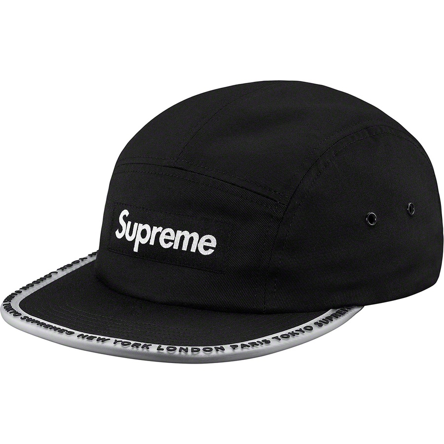 Supreme Worldwide Visor Tape Camp Cap (SS19) - Black - $48