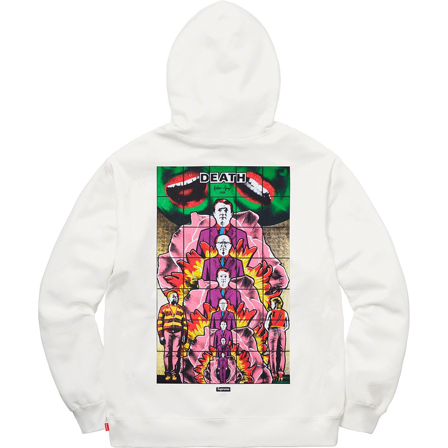 Supreme Gilbert & George Supreme DEATH Hooded Sweatshirt (SS19) - White - $158