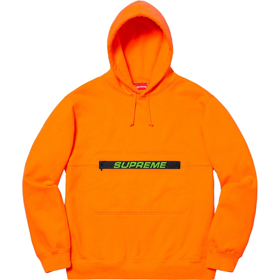 Supreme Zip Pouch Hooded Sweatshirt (SS19) - Orange - $148