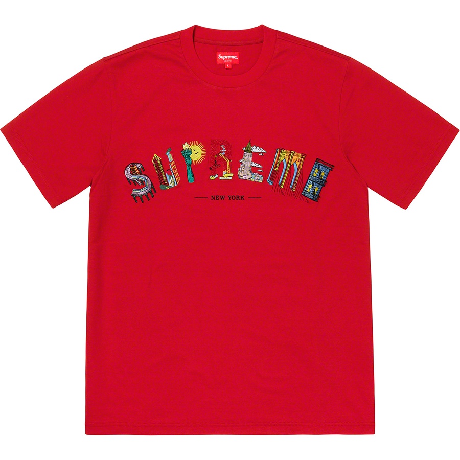 Supreme City Arc Tee (SS19) - Red - $98