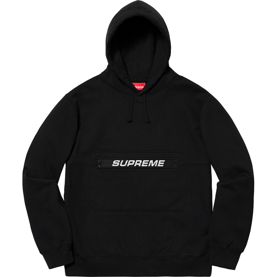 Supreme Zip Pouch Hooded Sweatshirt (SS19) - Black - $148