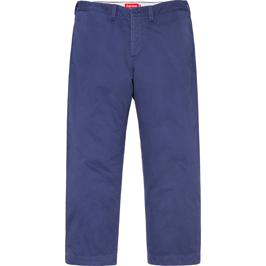 Supreme Arc Logo Chino Pant (SS19) - Light Navy - $148