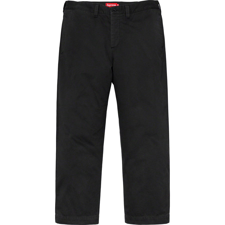 Supreme Arc Logo Chino Pant (SS19) - Black - $148