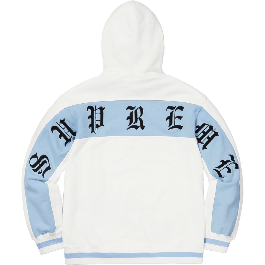Supreme Old English Stripe Zip Up Sweatshirt (SS19) - White - $158