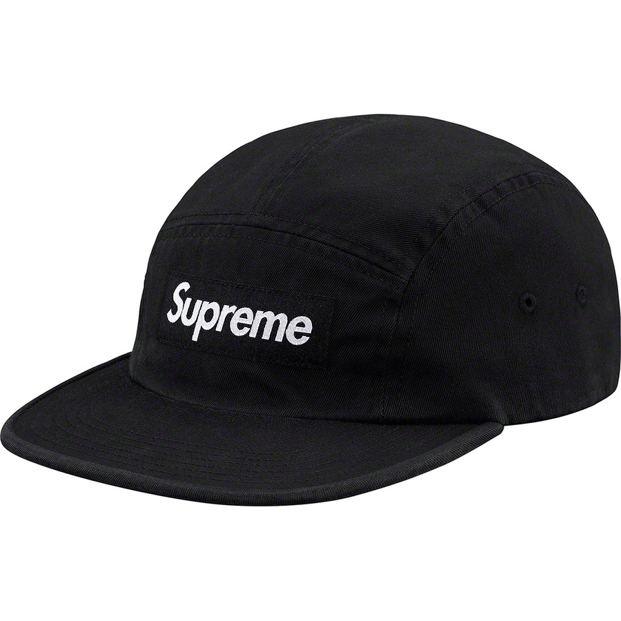 Supreme Washed Chino Twill Camp Cap (SS19) - Black - $48