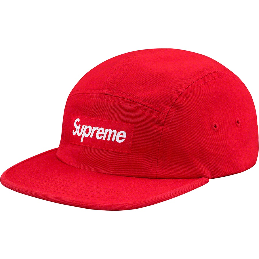 Supreme Washed Chino Twill Camp Cap (SS19) - Red - $48