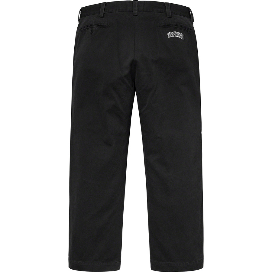 Supreme Arc Logo Chino Pant (SS19) - Black - $148