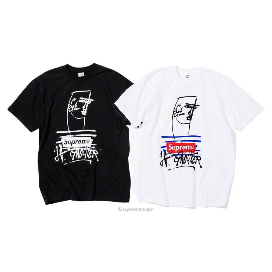 Supreme Supreme Jean Paul Gaultier Tee releasing on Week 7 for spring summer 2019