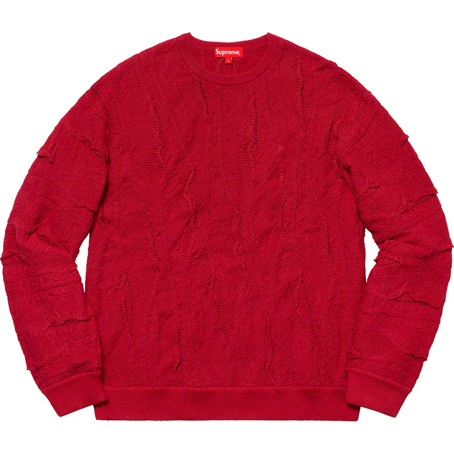 Supreme Textured Pattern Sweater (SS19) - Red - $158
