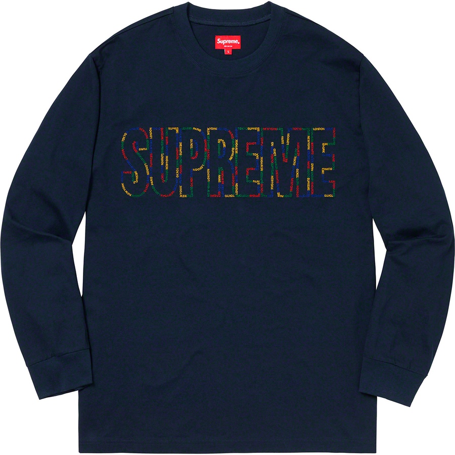 Supreme International L S Tee (SS19) - Navy - $98
