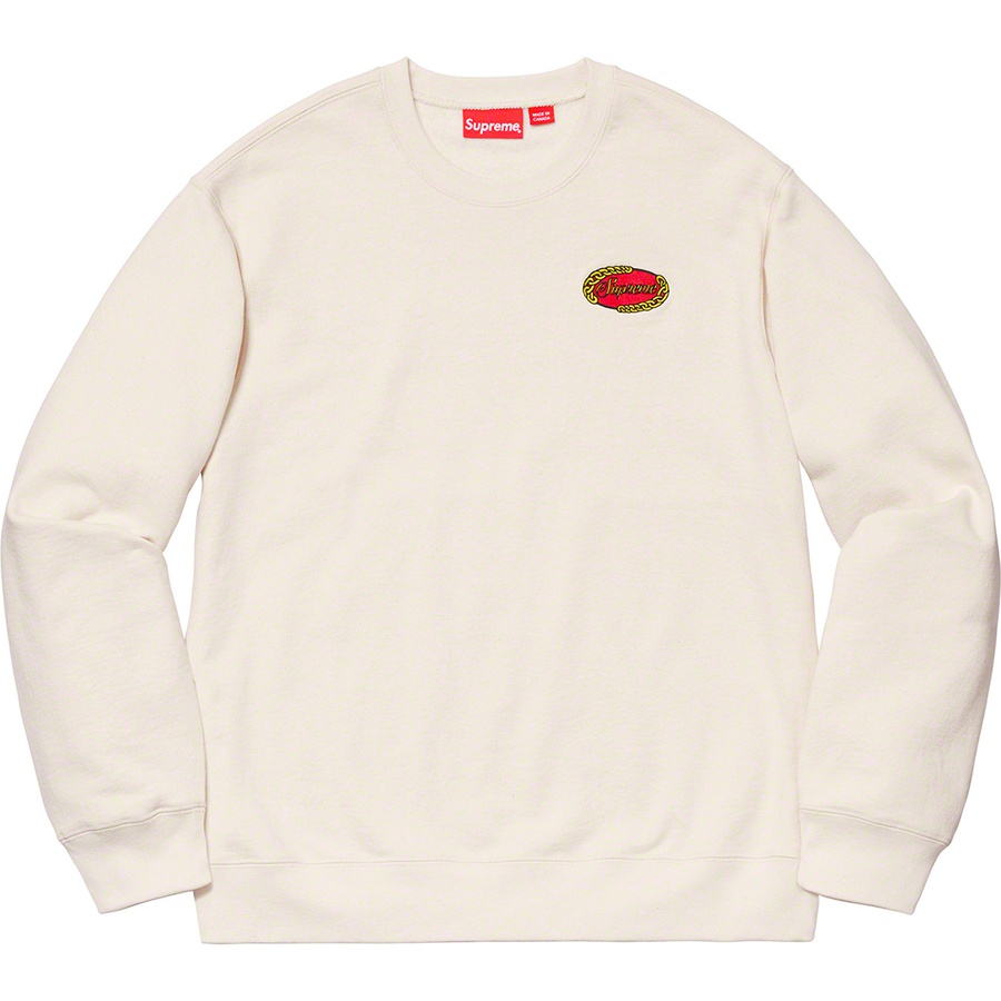 Supreme Chain Logo Crewneck (SS19) - Natural - $138