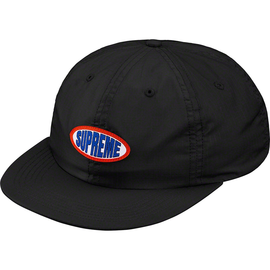 Supreme Oval Label 6-Panel (SS19) - Black - $44