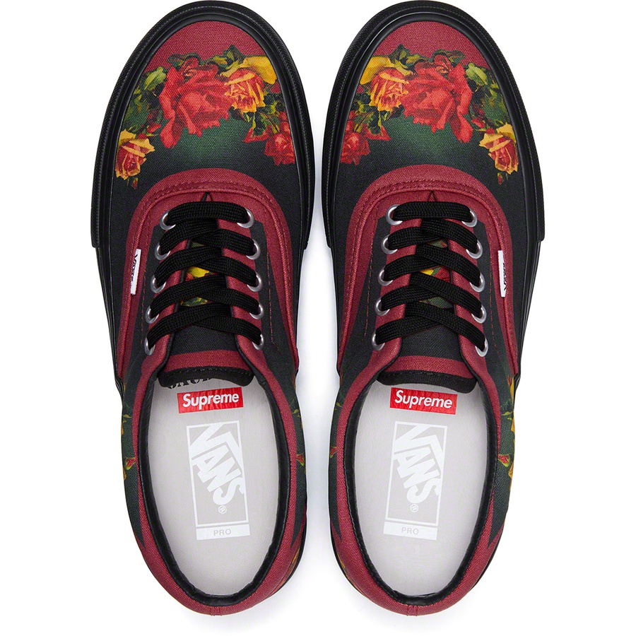 Supreme Supreme Vans Jean Paul Gaultier Floral Print Era Pro (SS19) - Cardinal - $108