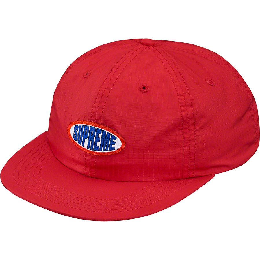 Supreme Oval Label 6-Panel (SS19) - Red - $44