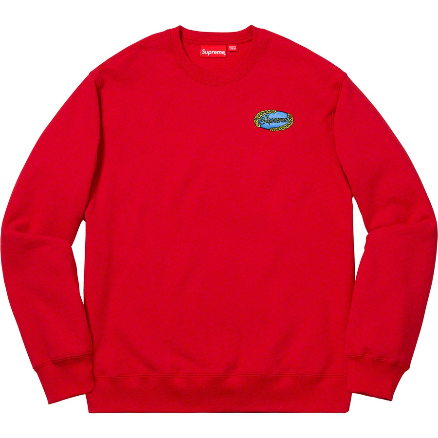 Supreme Chain Logo Crewneck (SS19) - Red - $138