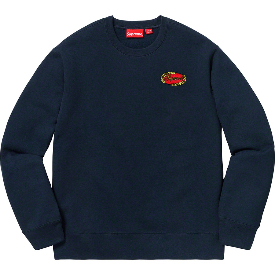 Supreme Chain Logo Crewneck (SS19) - Navy - $138