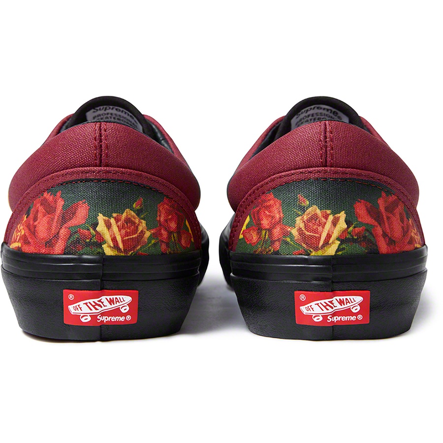 Supreme Supreme Vans Jean Paul Gaultier Floral Print Era Pro (SS19) - Cardinal - $108