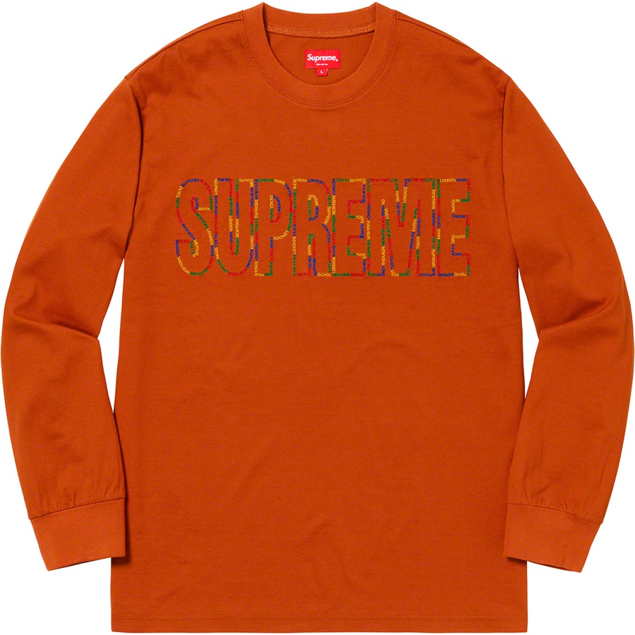 Supreme International L S Tee (SS19) - Rust - $98
