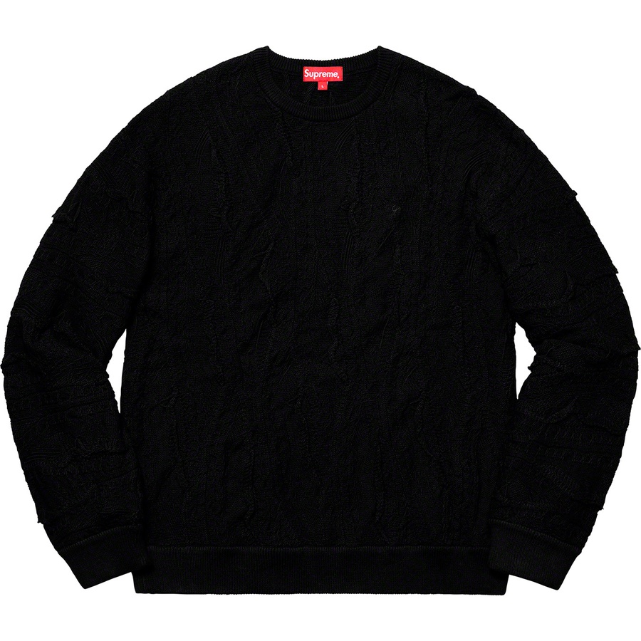 Supreme Textured Pattern Sweater (SS19) - Black - $158
