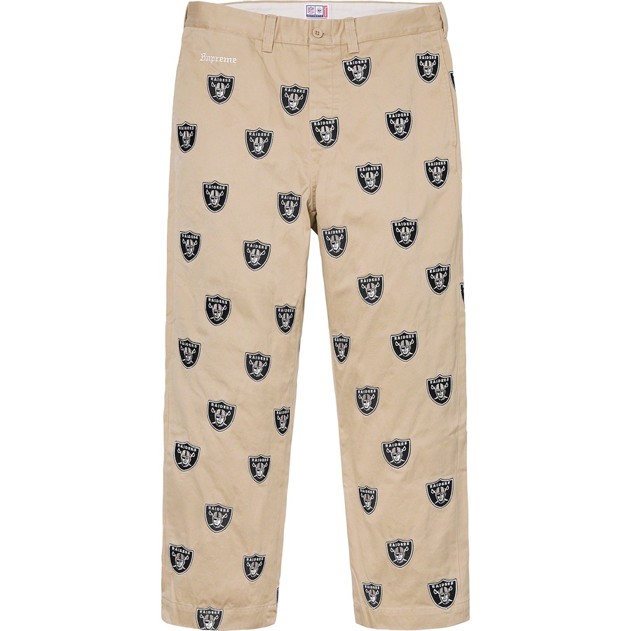 Supreme Supreme NFL Raiders '47 Embroidered Chino Pant (SS19) - Khaki - $248