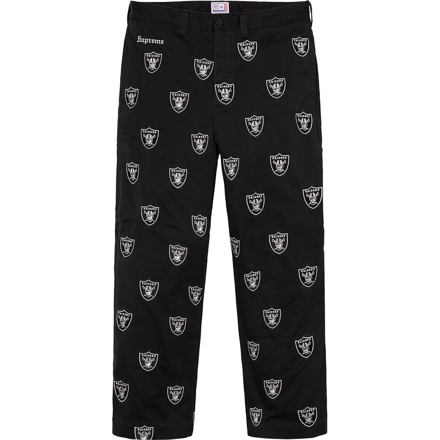 Supreme Supreme NFL Raiders '47 Embroidered Chino Pant (SS19) - Black - $248
