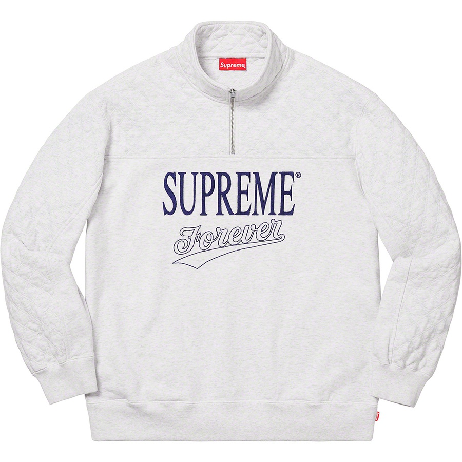 Supreme Forever Half Zip Sweatshirt (SS19) - Ash Grey - $148