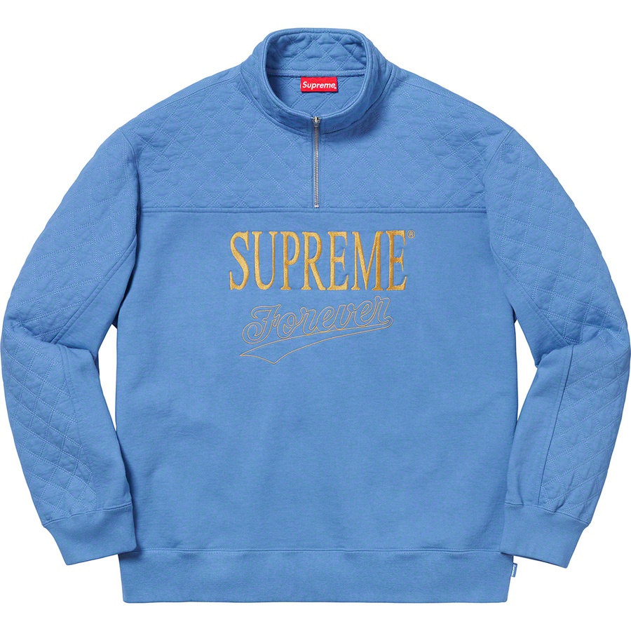 Supreme Forever Half Zip Sweatshirt (SS19) - Columbia Blue - $148