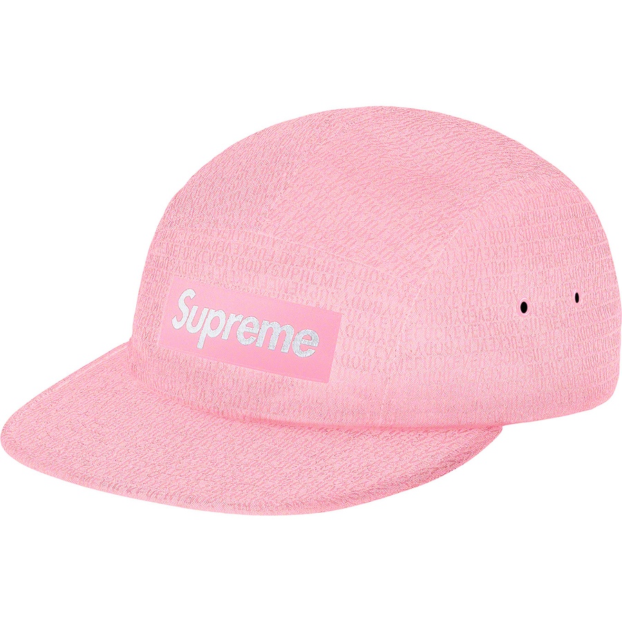 Supreme Fuck Everybody Jacquard Camp Cap (SS19) - Pink - $54