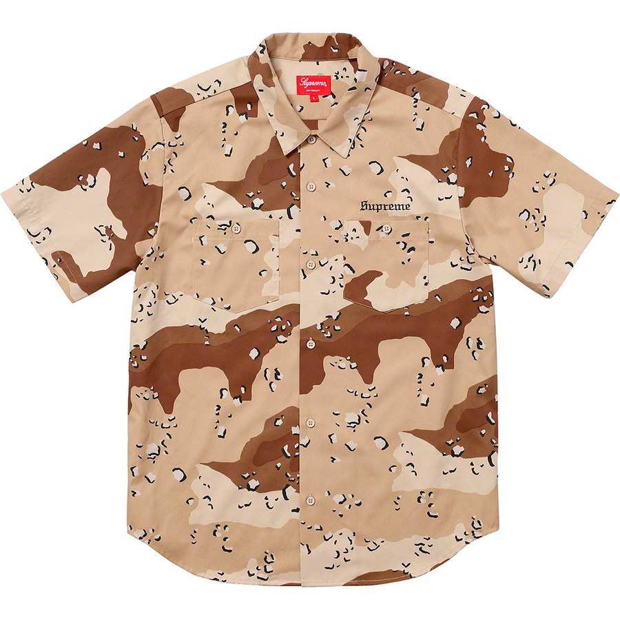 Supreme Sekintani La Norihiro Supreme Work Shirt (SS19) - Chocolate Chip Camo - $138