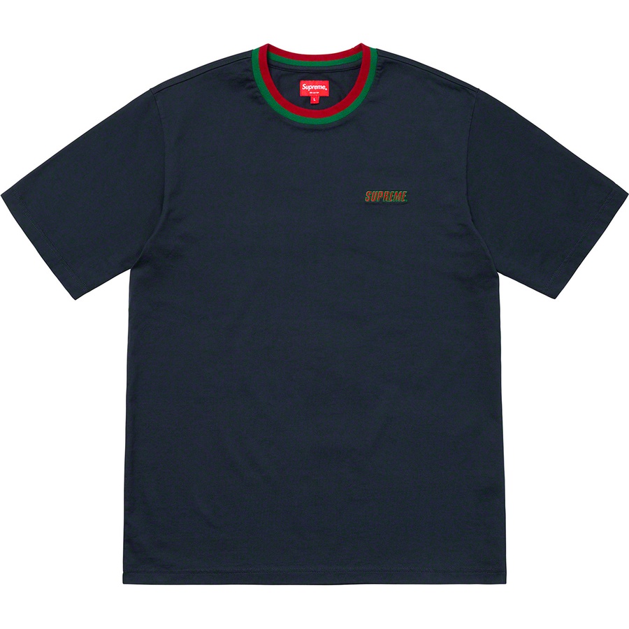 Supreme Split Rib S S Top (SS19) - Navy - $78