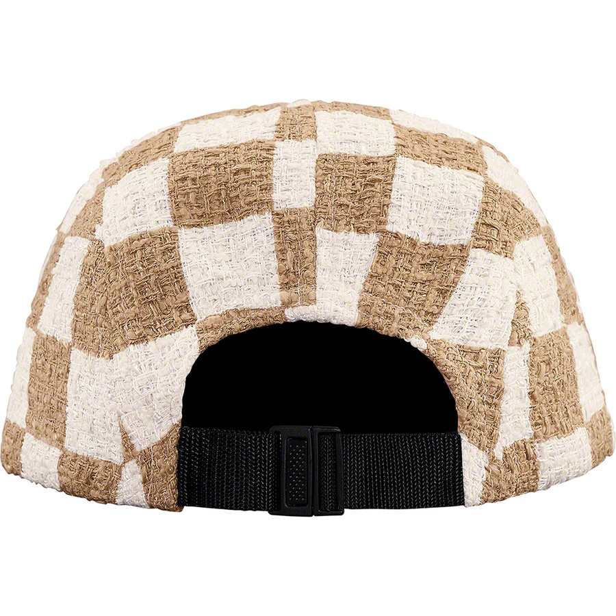 Supreme Checkerboard Bouclé Camp Cap (SS19) - Tan - $54