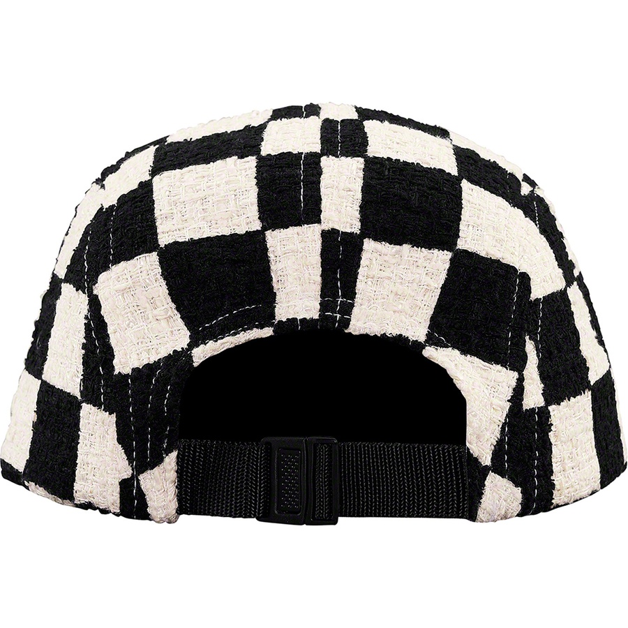 Supreme Checkerboard Bouclé Camp Cap (SS19) - Black - $54
