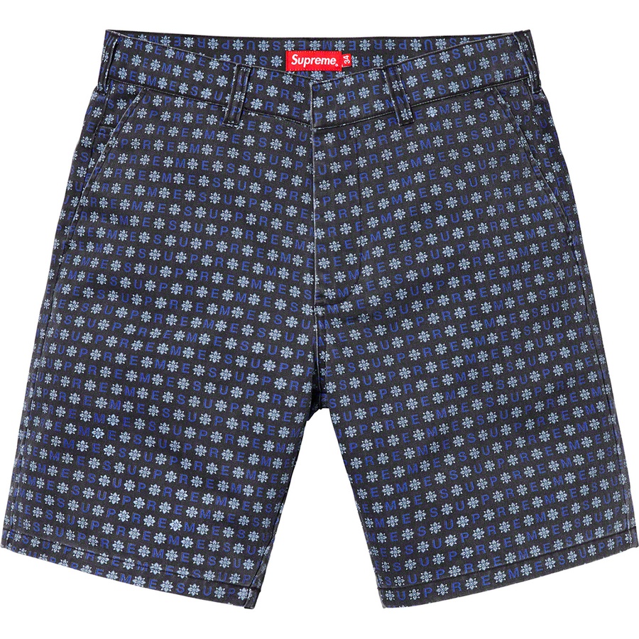 Supreme Work Short (SS19) - Black Foulard - $110