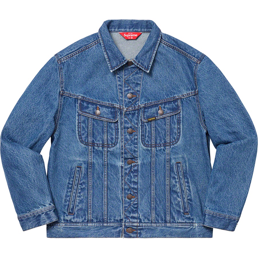 Supreme New York Painted Trucker Jacket (SS19) - Blue - $238